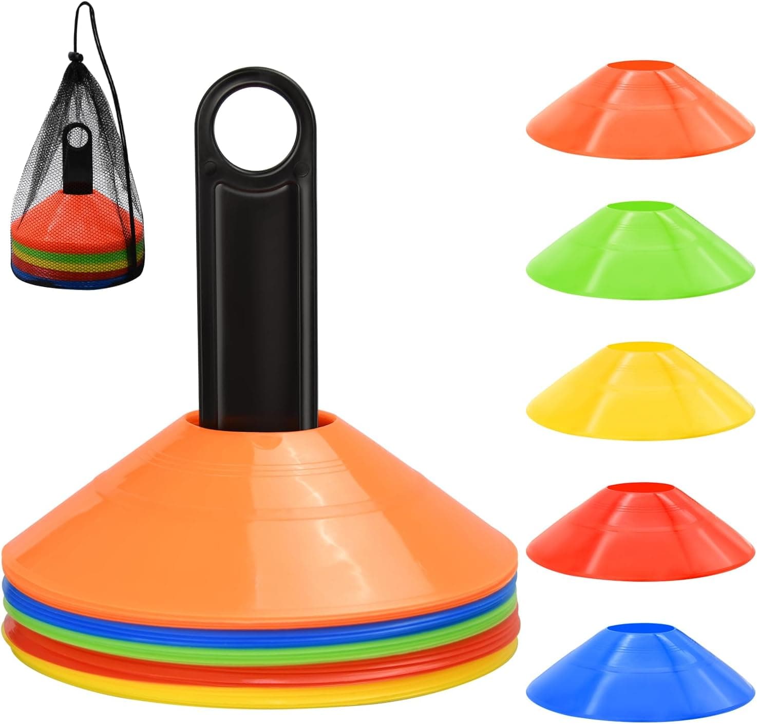 Marking Cones for Tennis/Agility (5/50/100/200 Packs)